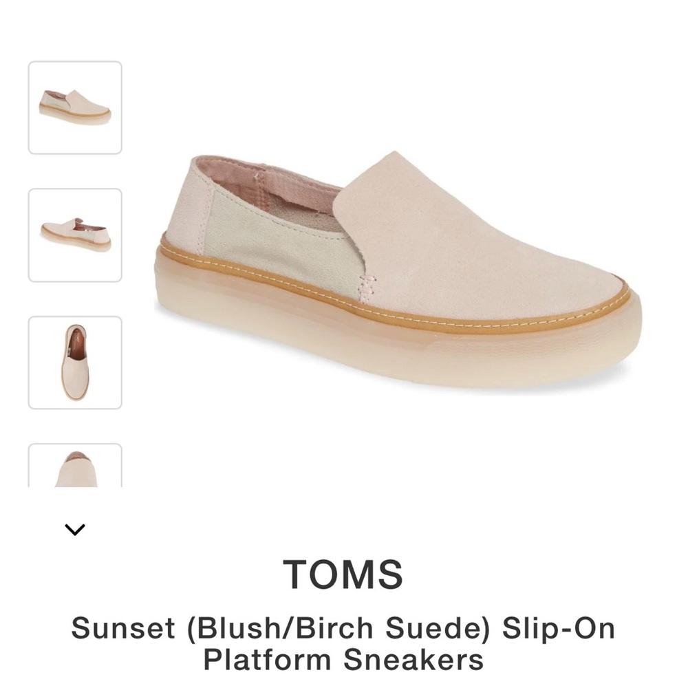 NIB TOMS Sunset Slip On Platform Sneakers